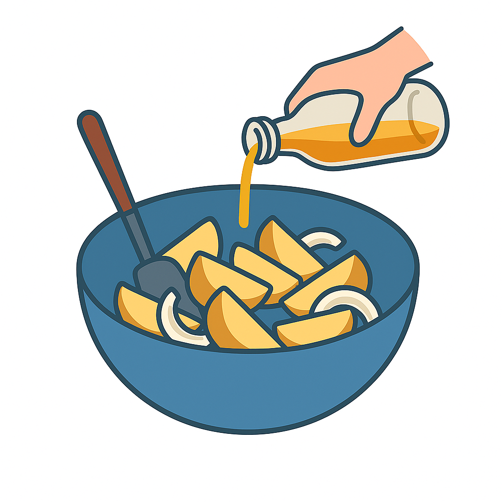 oil for crispy golden roasted potatoes